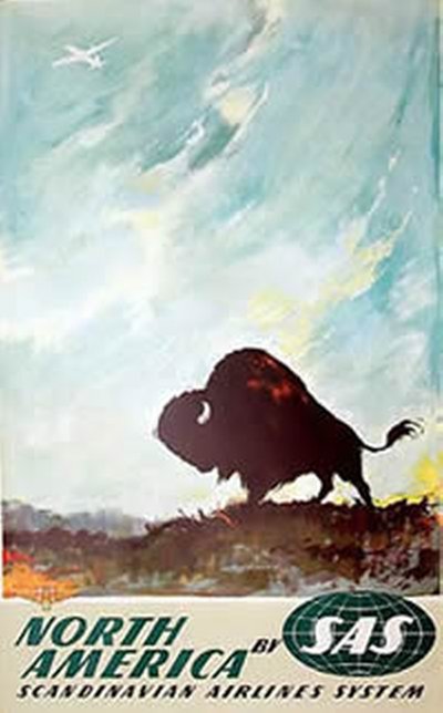 by SAS - North America - Buffalo original poster designed by Nielsen, Otto (1916-2000)