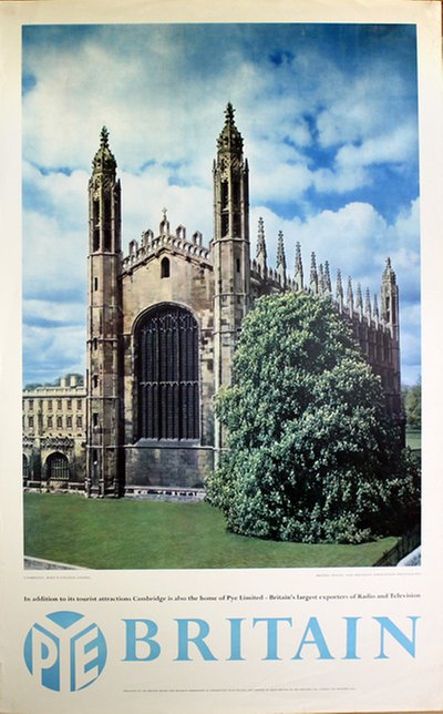 Britain - University of Cambridge - King's College Chapel original poster 