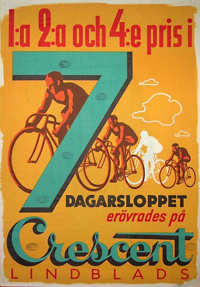 Crescent Lindblads - Bicycle poster original poster 
