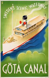 Göta Canal original vintage poster