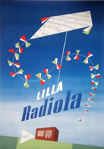 Ericsson’s Radio - Lilla Radiola original poster designed by Beckman, Anders (1907-1967)