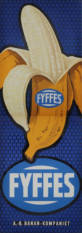 Fyffes Banana original poster designed by Stig Arbman &  Hallberg