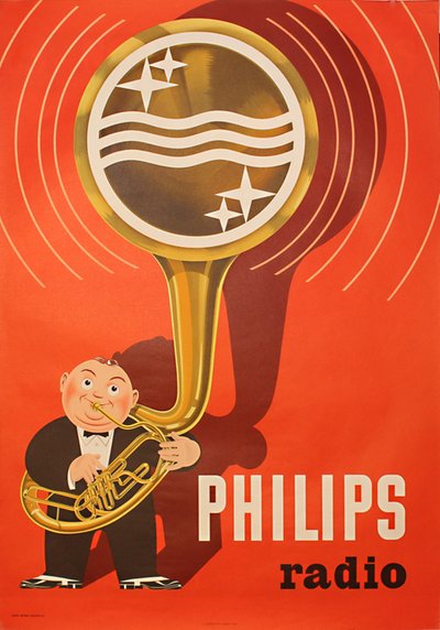Philips Radio original poster designed by Anders Beckman Reklamatelje