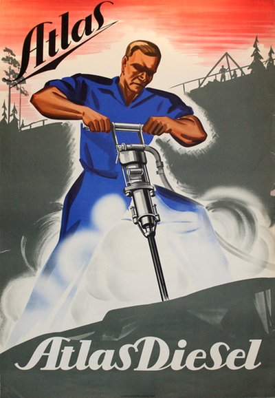 Atlas DieSel (Atlas Copco) original poster 
