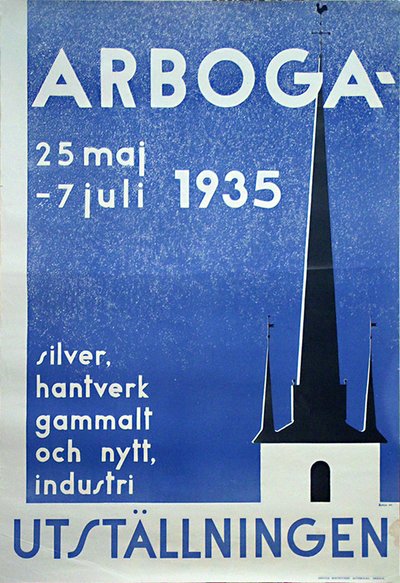 Arboga - 1935 original poster designed by Bohlin, Nils