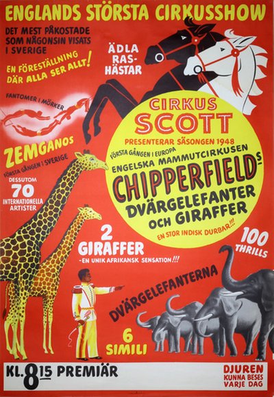 Cirkus Scott 1948 original poster 