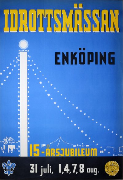 Enköping - Idrottsmässan original poster designed by Ernst Pelles