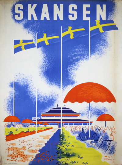 Skansen Solliden Restaurant Stockholm Sweden (1935) - Original
