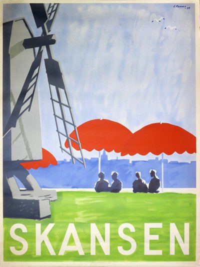 Skansen Stockholm Sweden original poster designed by Nyman, Olle (1909-1999)