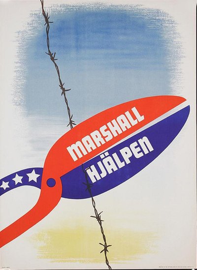 Marshallhjälpen - European Recovery Program (ERP ) original poster designed by Gusta Aberg