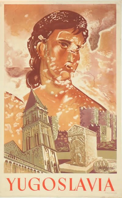 Yugoslavia original poster designed by Mil. Golubovia  