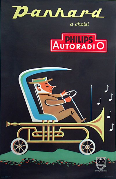 Panhard Philips AutoRadio  original poster 