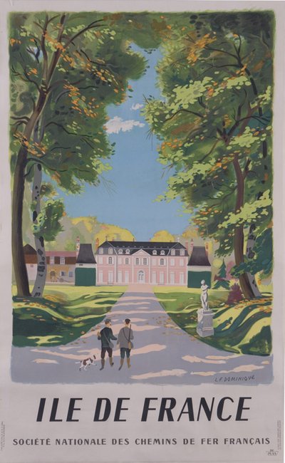Ile De France  original poster designed by L. F. Dominique  