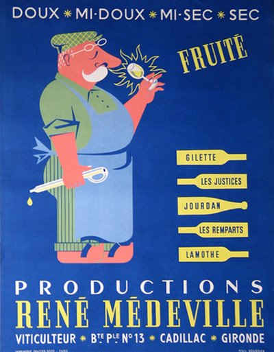 Productions René MéDeville original poster designed by Alain Bourdier