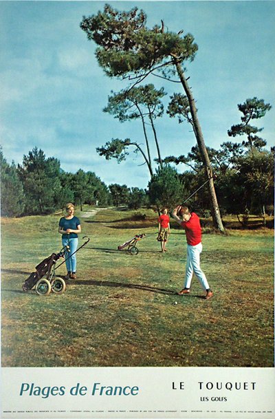 France - Plages de France - Le Touquet - Golf original poster designed by Photo: Fronval