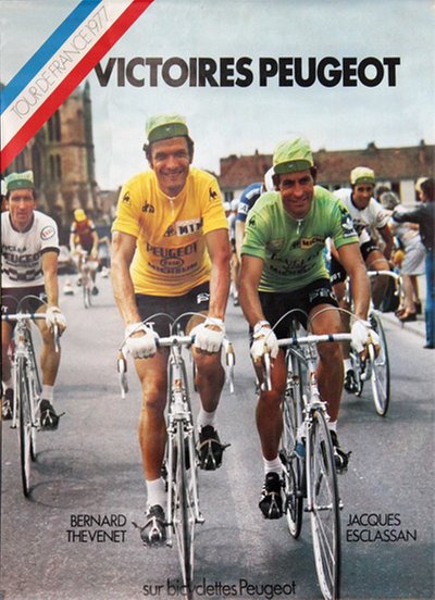 Victoires Peugeot - Tour de France 1977 original poster 