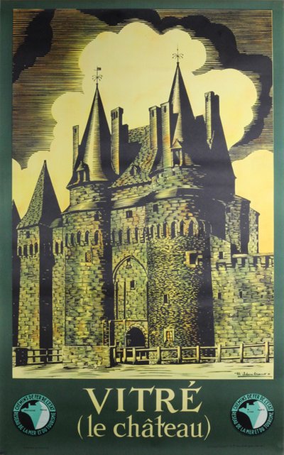 France - Château de Vitré original poster designed by Hildenbrand