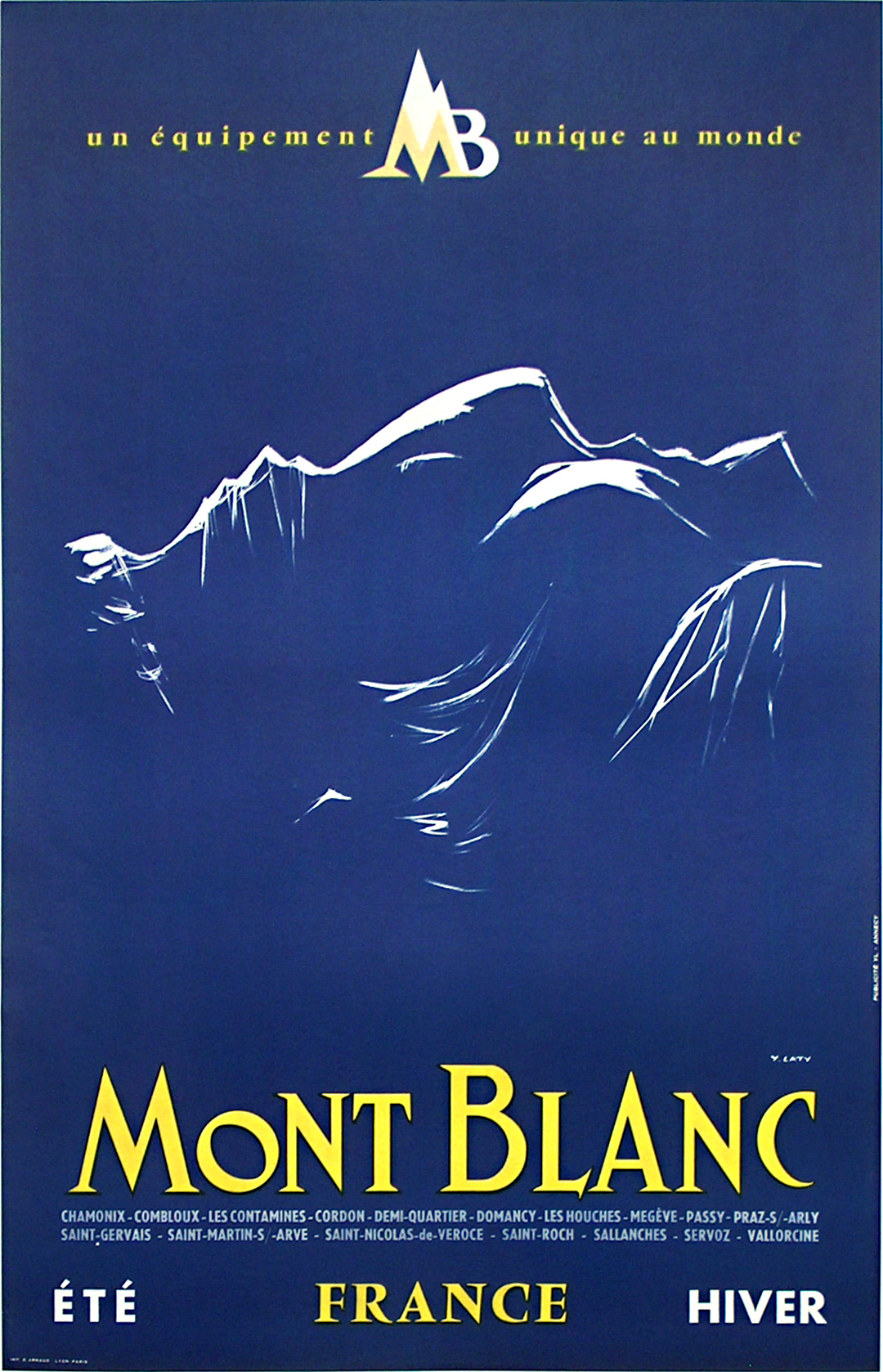 Original vintage poster: Mont Blanc for sale at posterteam.com