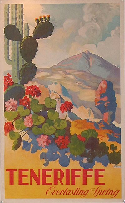 Spain Teneriffe - Everlasting Spring original poster designed by J.Davo
