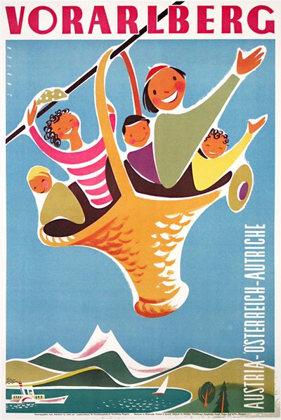 Vorarlberg - Austria - Österreich - Autriche original poster designed by Josef Hofer