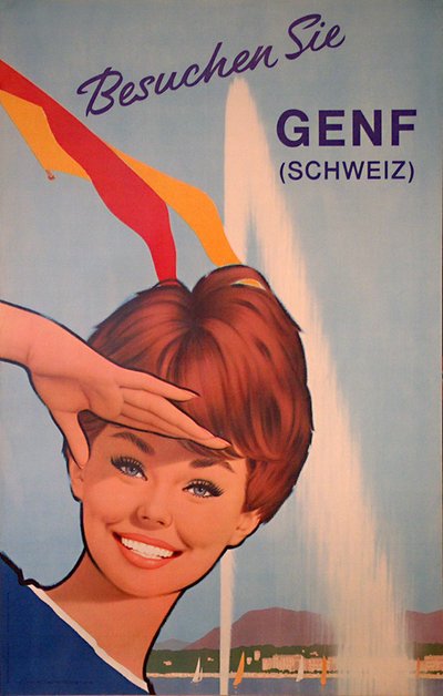 Geneva Switzerland original poster designed by D. Ckens