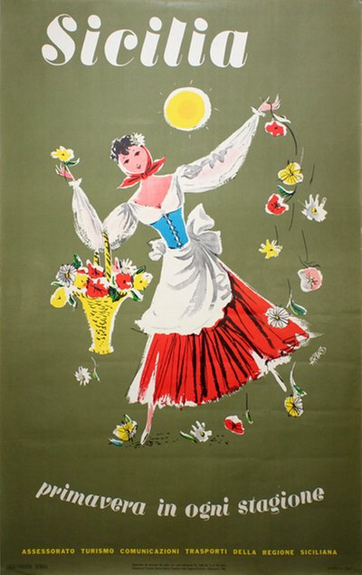 Sicilia - Primavera in ogni stagione original poster designed by Artass