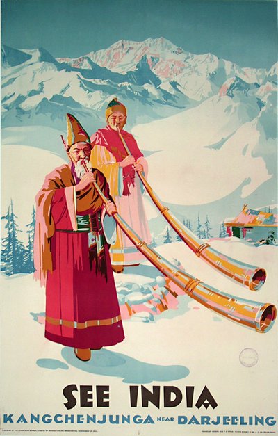 See India - Kangchenjunga near Darjeeling original poster 