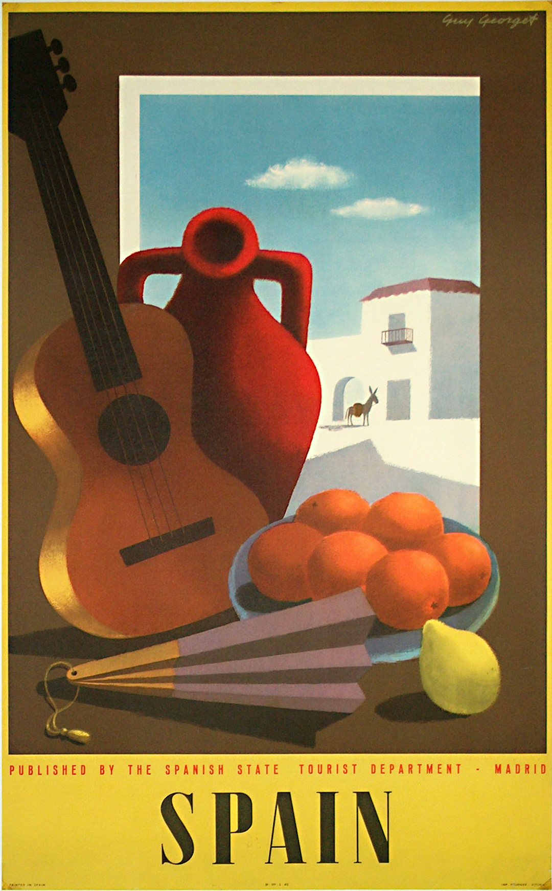 Original vintage poster Spain designed by Guy sold