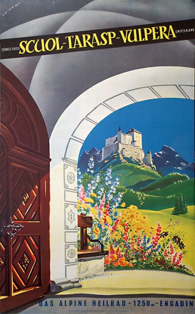 Switzerland - Schuls Tarasp Vulpera  original poster designed by Peikert, Martin (1901-1975)