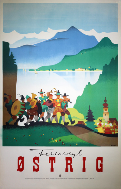 Reiseland Osterreich Austria Austrian  Vintage Travel Advertisement Poster Print 