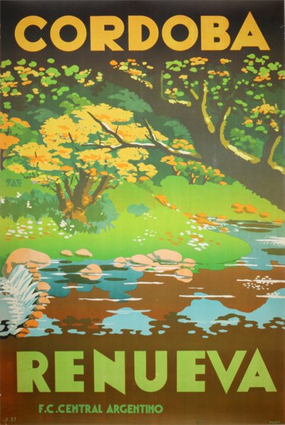 original vintage poster córdoba argentina for sale at price invoice