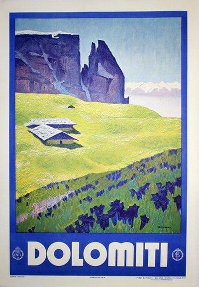 Dolomiti Italy original poster designed by Lenhart, Franz J. (1898-1992)