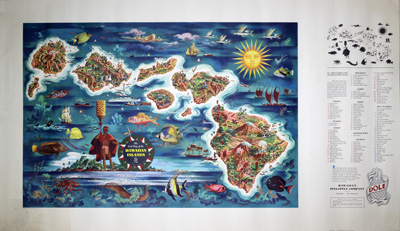 Dole Map Of The Hawaiian Islands original poster designed by Feher, Joseph (1908-1987)