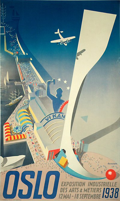 Oslo - Vi kan - Exposition Industrielle original poster designed by Damsleth, Harald (1906-1971)