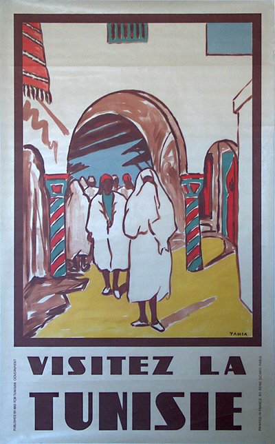 Visitez la Tunisie original poster designed by Yahia