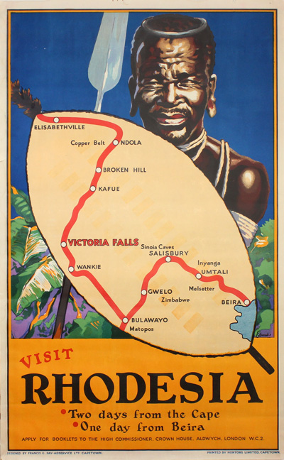 rhodesia posterteam harrismith drakensberg reiseposter afrikaiswoke