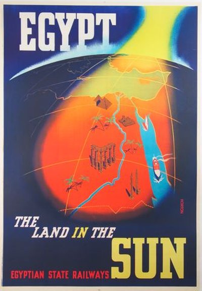 Egypt The Land in the Sun original poster designed by Horton