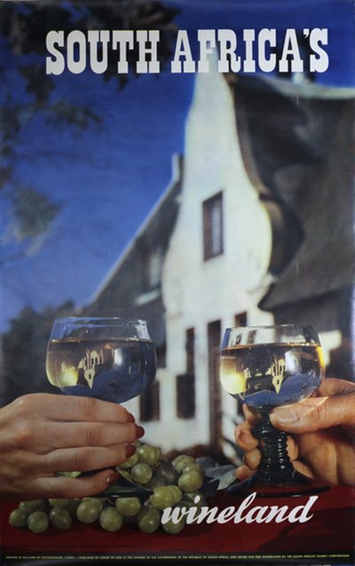 South Africa's Wineland original poster designed by Don Cohoe