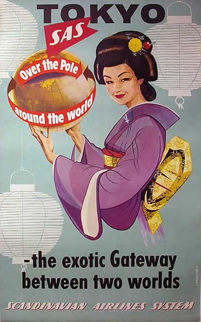 SAS - Tokyo original poster designed by Lannerbäck, Alf (1929-2010)