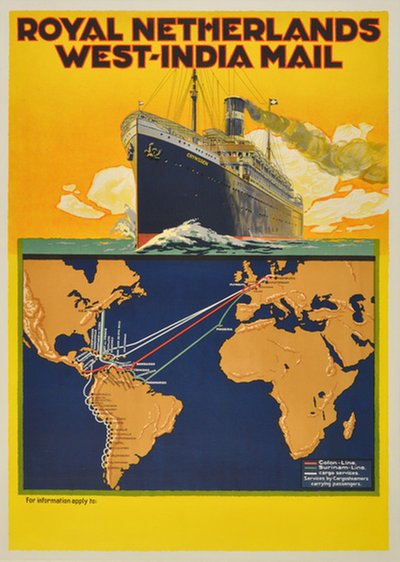 Royal Netherlands West-India Mail original poster 