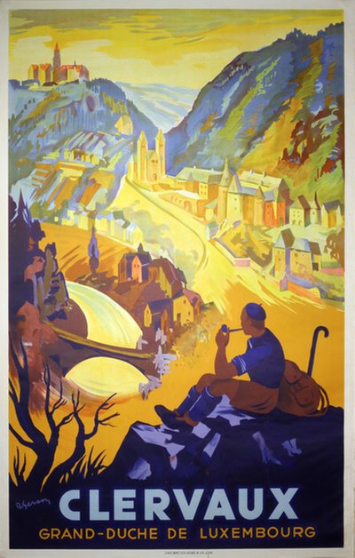 Clervaux - Grand-Duche de Luxembourg original poster designed by R. Gerson