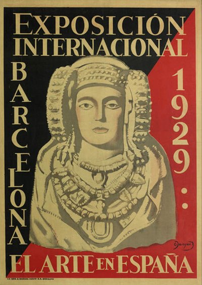 Exposición Internacional de Barcelona 1929 - Spain original poster designed by Junyent Sans, Oleguer (1876-1956)