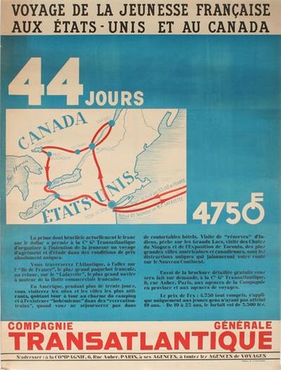 Compagnie Générale Transatlantique - Canada original poster 