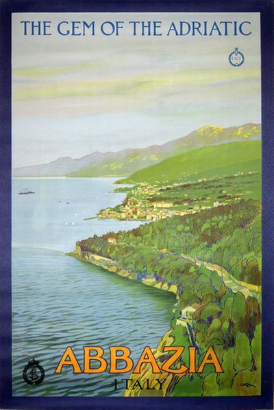 Abbazia - Opatija, Croatia original poster designed by Metlicovitz, Leopoldo (1868-1944)