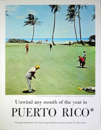 Puerto Rico - TPC Dorado Beach Golf PGA original poster 