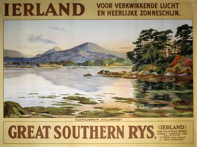 Ireland Glencarriff Killarney Great Southern Rys  original poster designed by Till, Wahlter