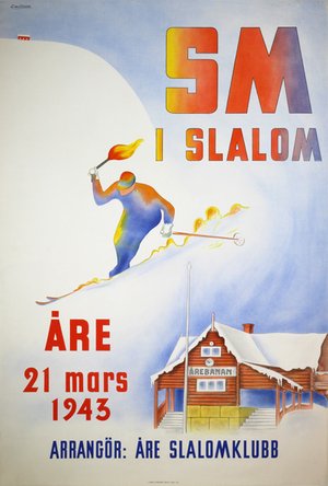SM Slalom 1943 Åre Sverige Sweden