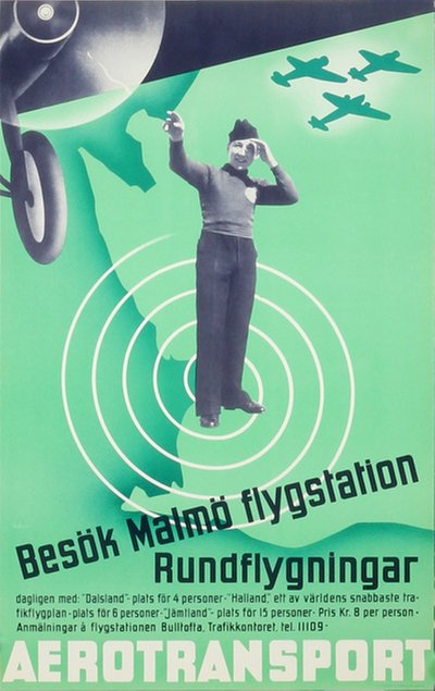 Aerotransport Rundflygningar original poster 