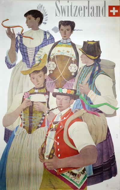 Switzerland original poster designed by Wirth, Kurt (1917-1996)
