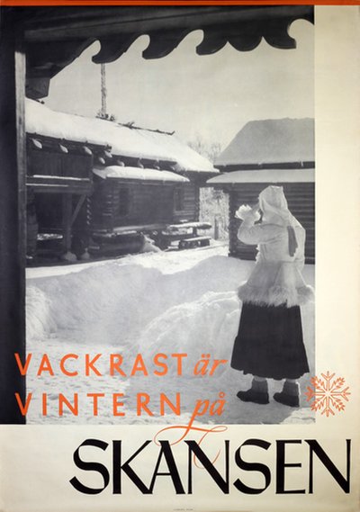 Skansen - Vackrast är Vintern på Skansen original poster 